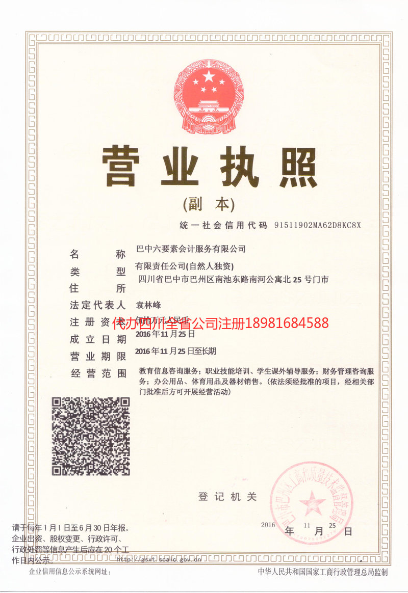 攀枝花攀枝花六要素会计服务有限公司